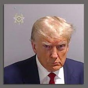 Figur 44: Ekte arrestasjonsbilde av Donald Trump  
