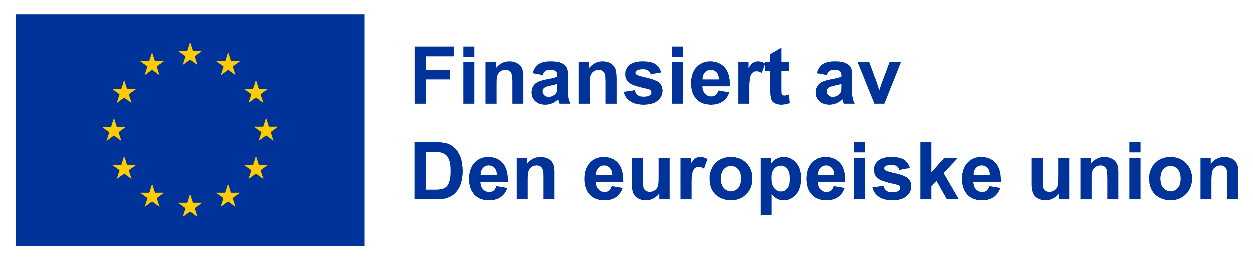 Logo med EUs flagg og teksten "Finansiert av Den europeiske union"