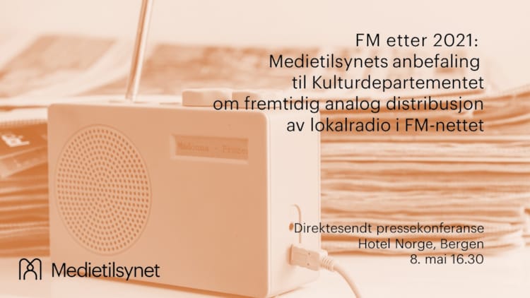 Medietilsynet direktesender pressekonferansen fra Hotel Norge i Bergen 8. mai kl 16.30